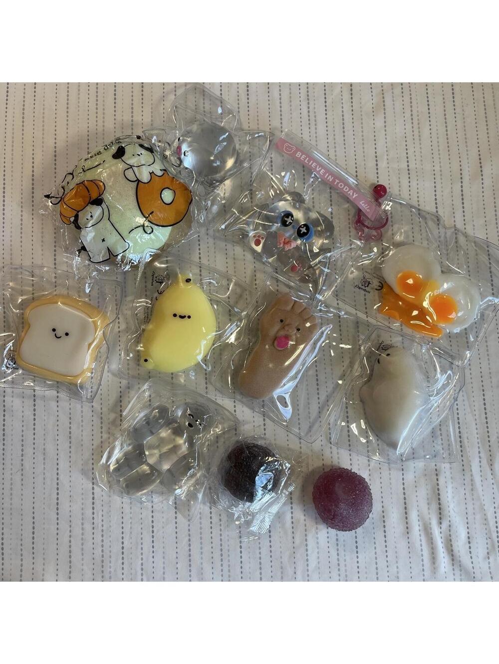 7 HAND MADE TABA + 2 VIRAL CRYSTAL SLUSH MINI BALLS + 1 VIRAL SLOW REBOUND BREAD